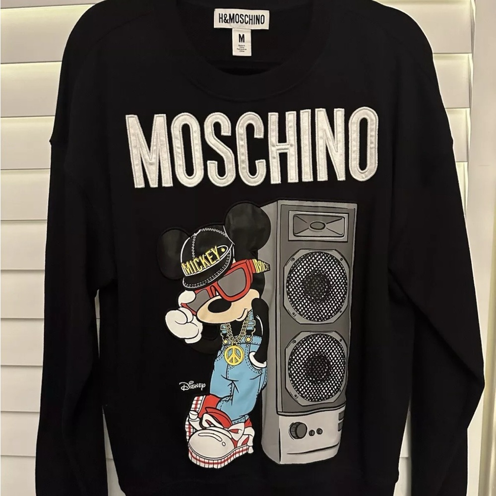H&MOSCHINO Disney Mickey Sweatshirt Pullover Black h&m X Moschino Medium